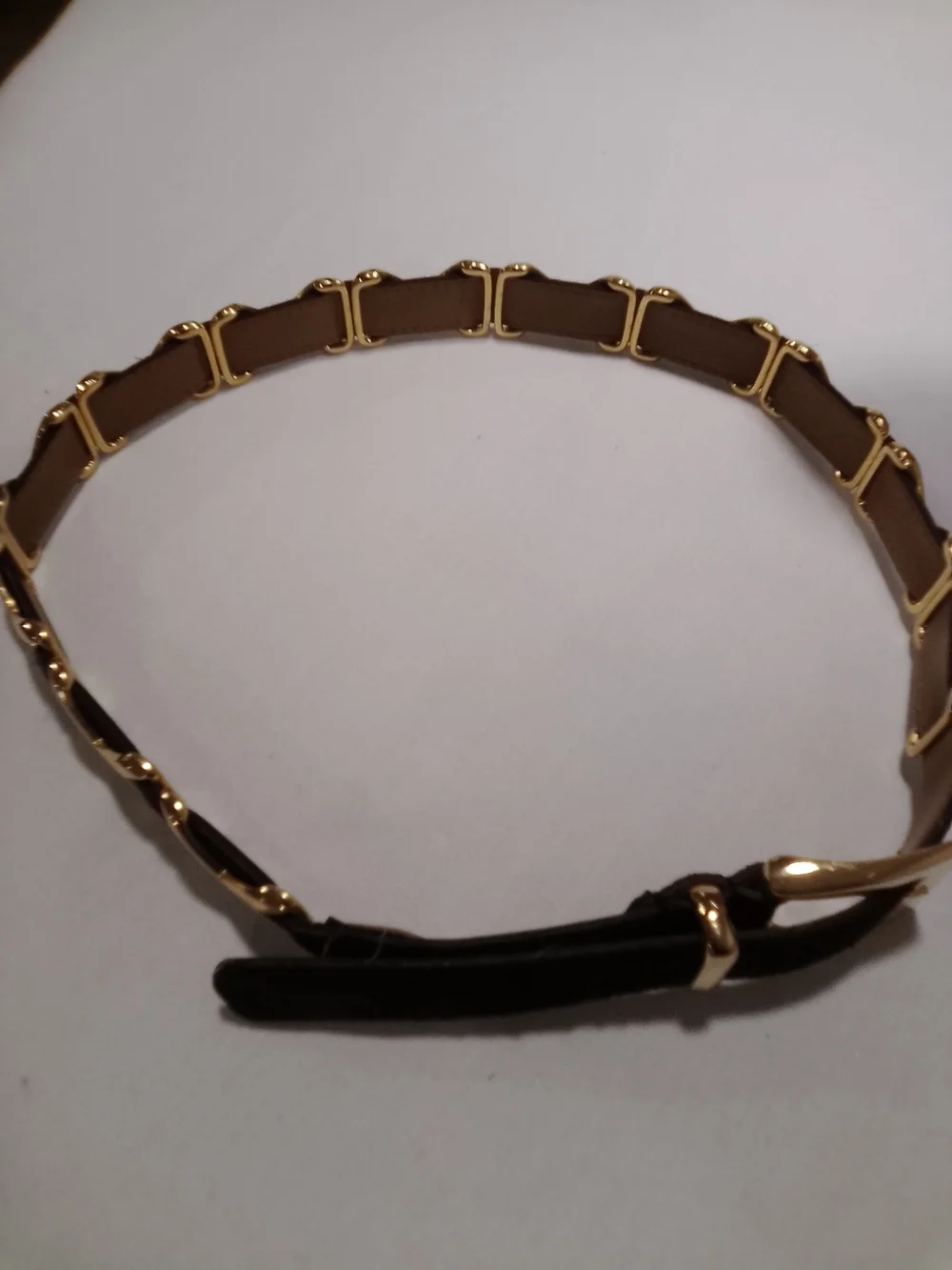 Vintage Women’s Brow Belt with Gold Accents